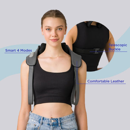 Neck Massager with Heat - Mini Portable Neck Massager - Neck, Back, Shoulder, Leg, Kneading Massager - Cordless Deep Tissue - Deep Massage at Home, Office & Car, Muscle Relaxation