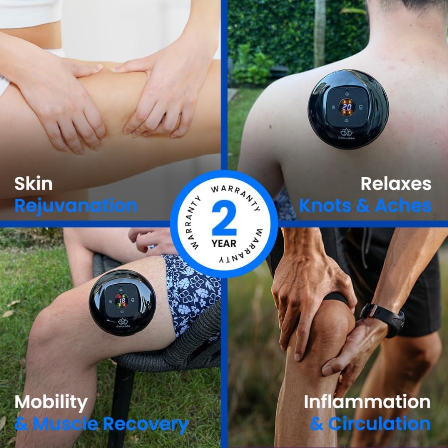 4-in-1 Smart Cupping Therapy Massager with Red Light Therapy for Targeted Pain Relief, Knots, Aches, Muscle